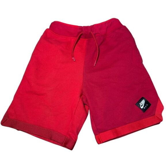 Jordan Red Two Tone Casual Athletic Sweat Shorts - Picture 1 of 5